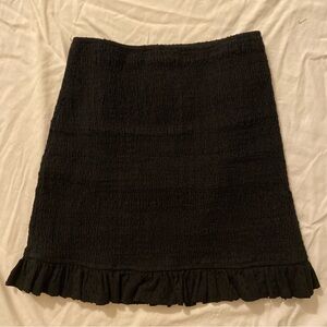 Black Privacy Please Ruffled Skirt